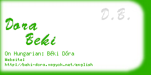 dora beki business card