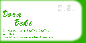 dora beki business card